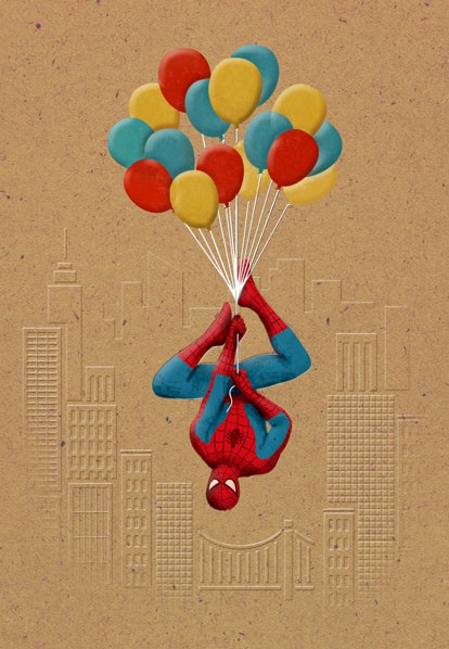 spiderman birthday card