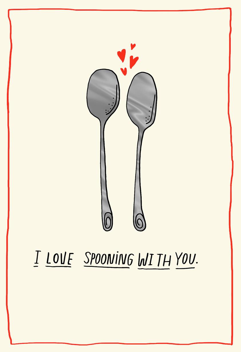 Spooning and Forking Romantic Sweetest Day Card - Greeting ...