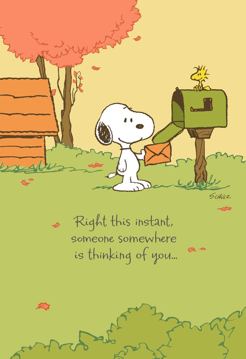 peanuts snoopy missing you thanksgiving card greeting first christmas grandparents ornament
