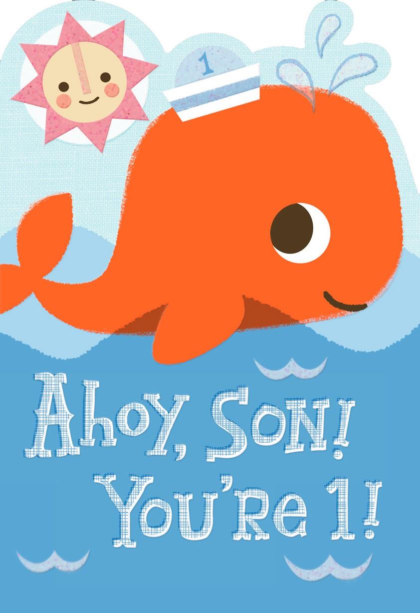 son s first birthday card greeting cards hallmark