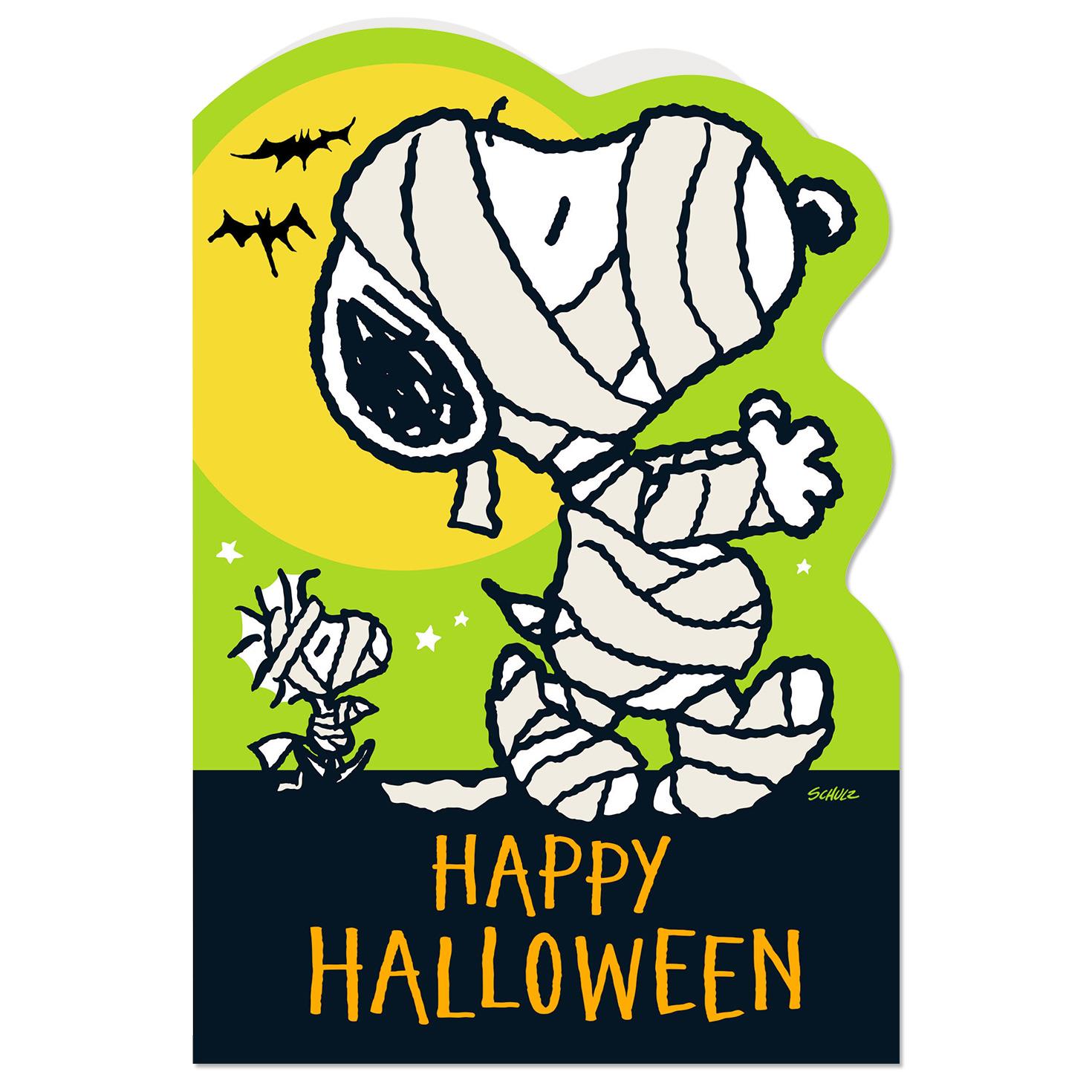 Peanuts® Mummy Snoopy and Woodstock Halloween Card - Greeting Cards - Hallmark1470 x 1470