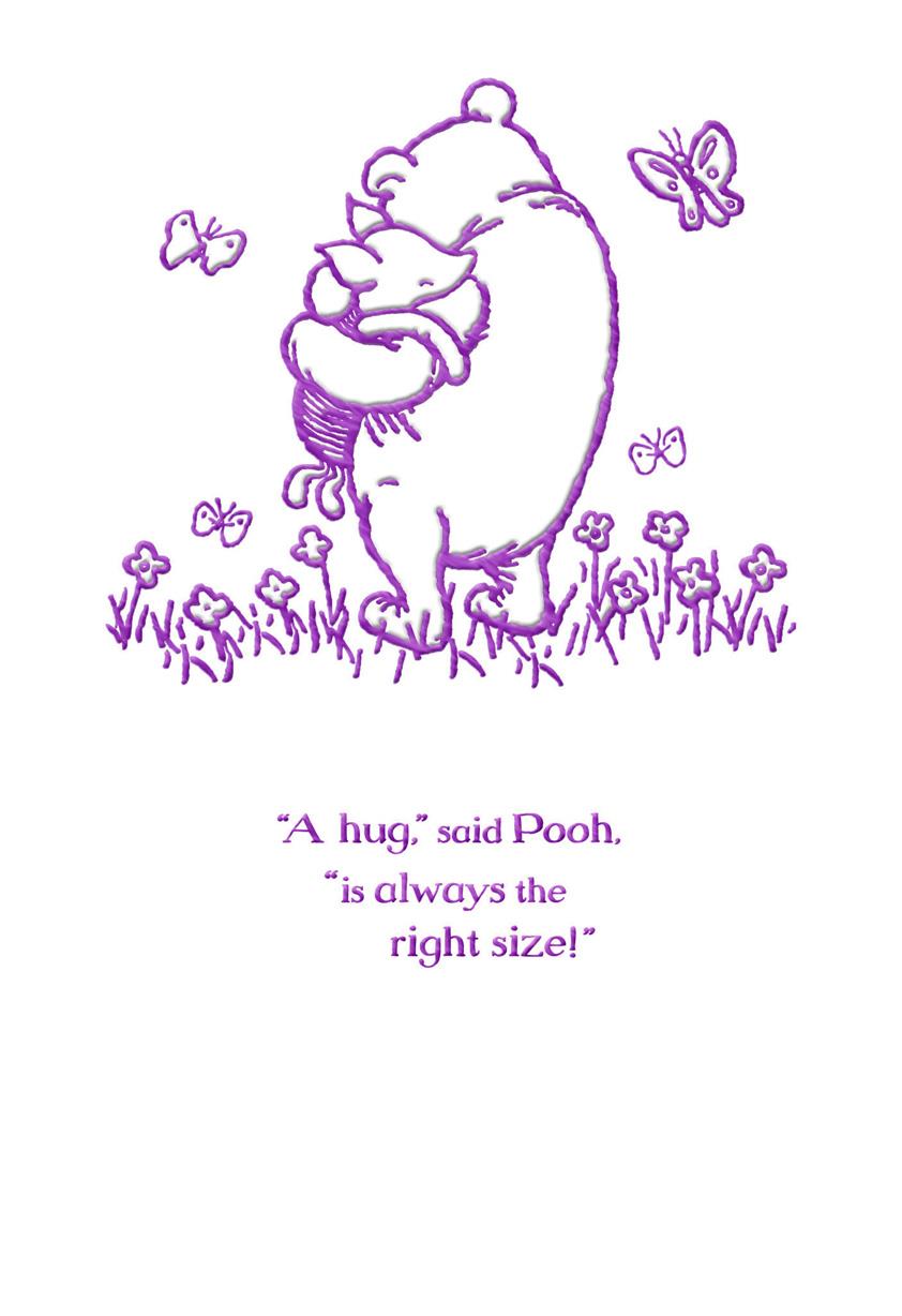 winnie the pooh and piglet hugs easter card greeting first communion christmas ornament