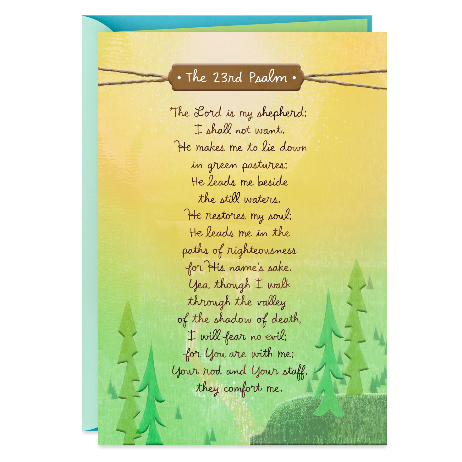 The Lord Is My Shepherd Religious Encouragement Card Greeting