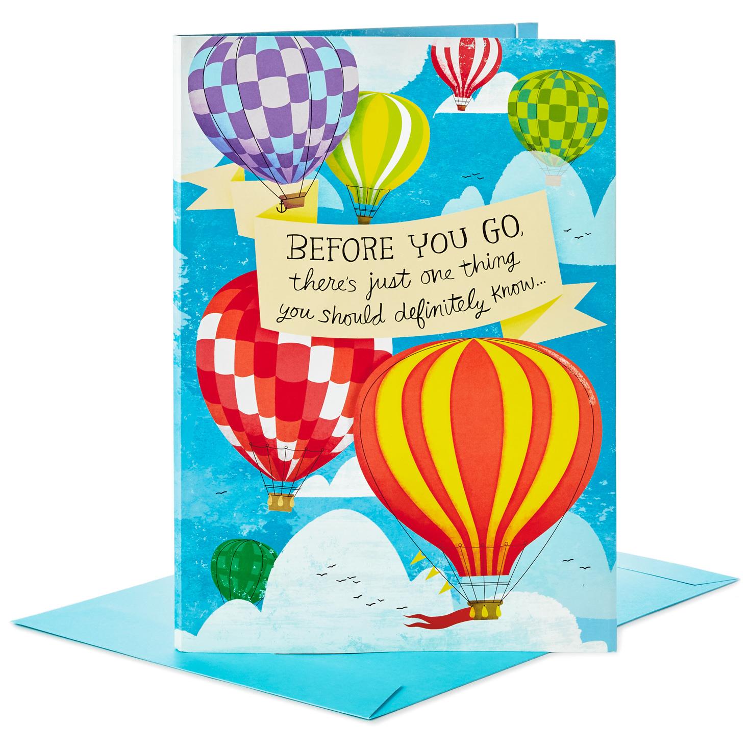 you ll be missed air balloon decoration jumbo goodbye designs for farewell cards