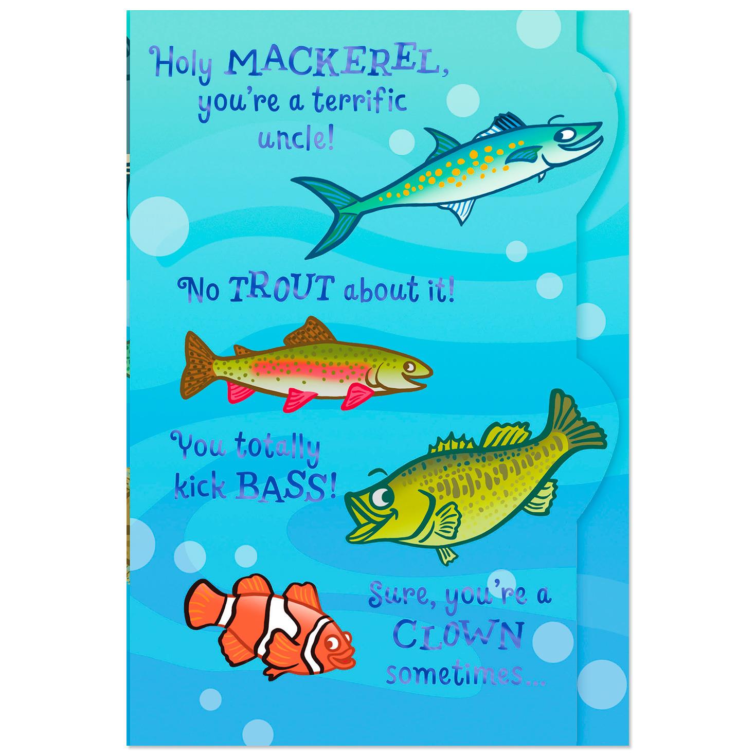 That S No Fish Story Funny Pop Up Birthday Card For Uncle