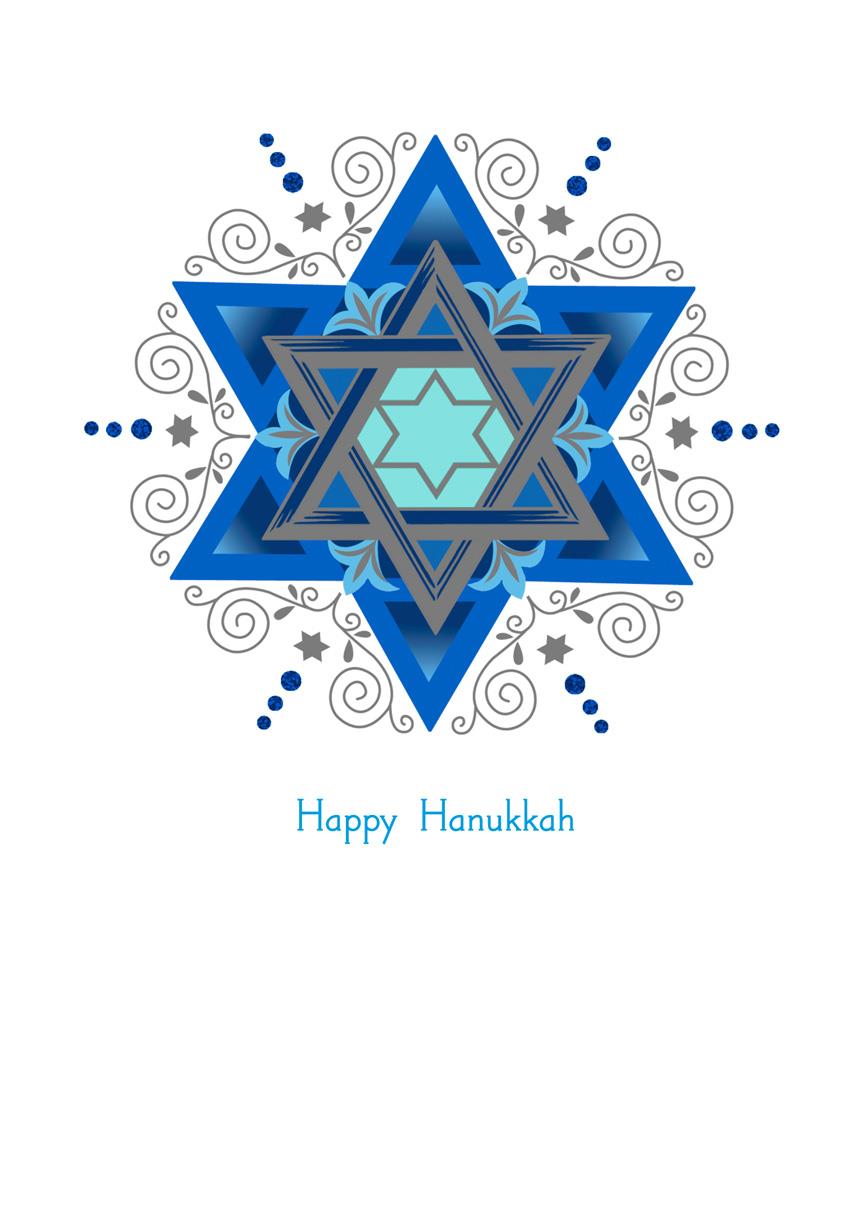 shades of blue star of david hanukkah card greeting cards hallmark hannukah card