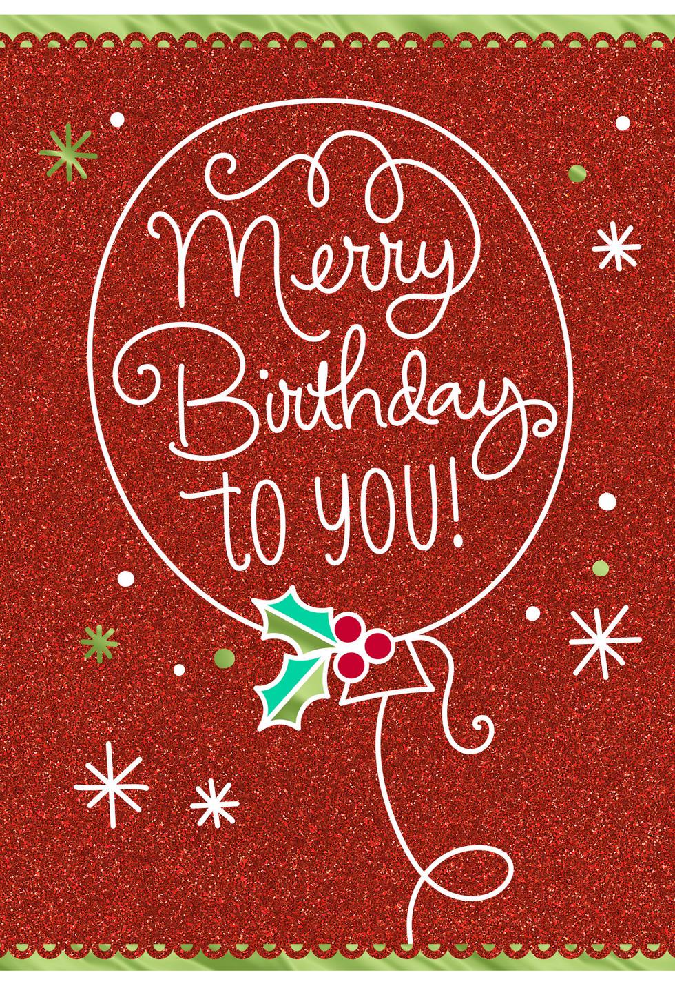 christmas birthday card