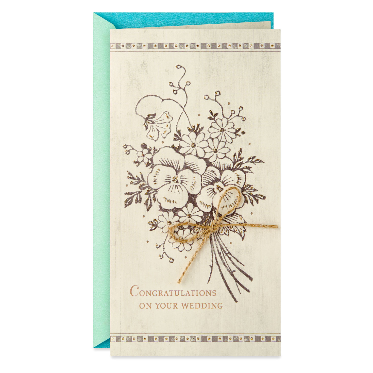 Vintage Bouquet Money Holder Wedding Card Greeting Cards Hallmark