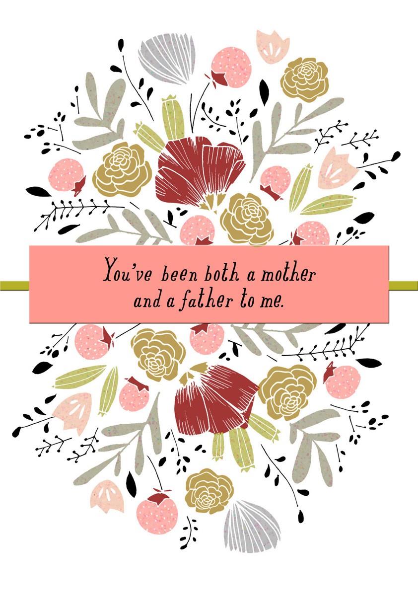 thanks mom for being both parents fathers day card greeting cards father day card