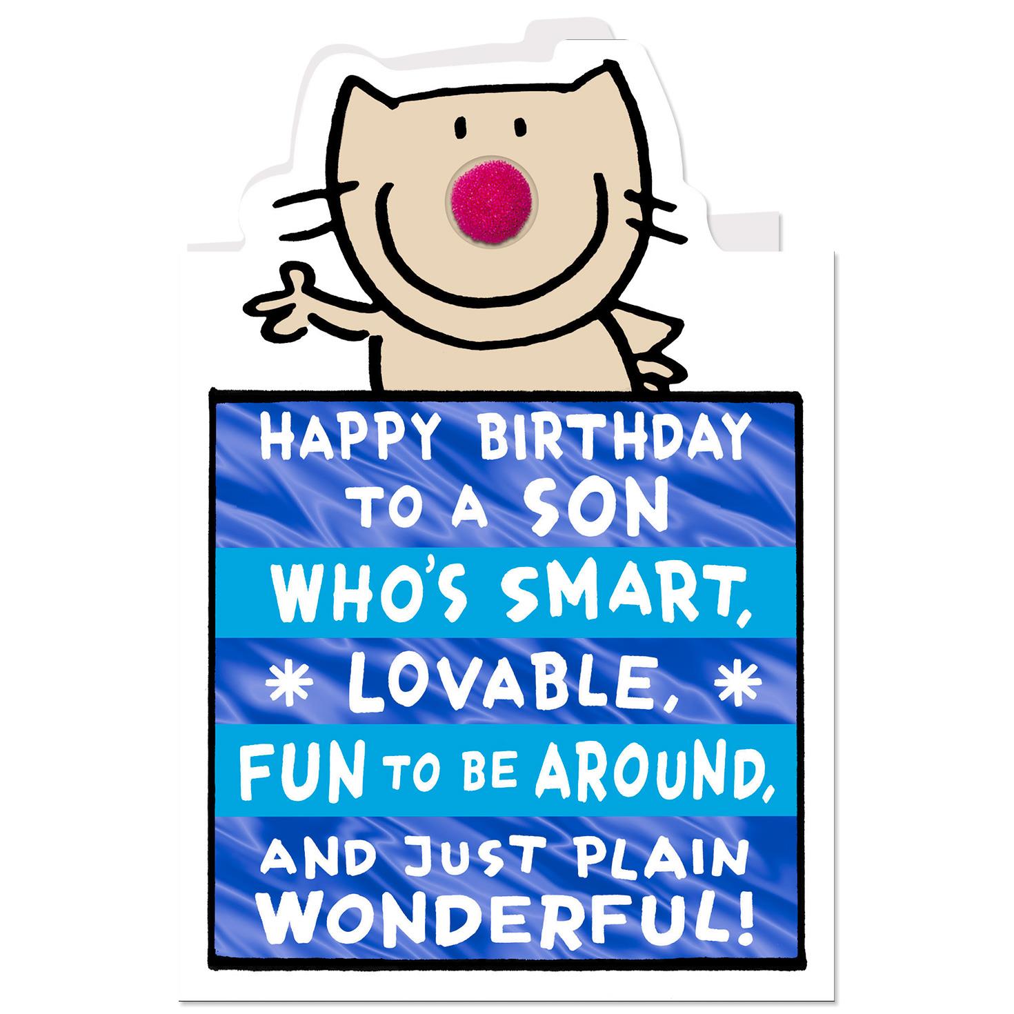 Smart Lovable And Fun Funny Birthday Card For Son Greeting