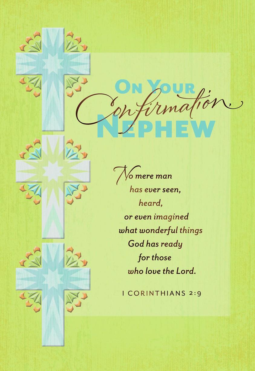three crosses confirmation card for nephew greeting business letter greeting
