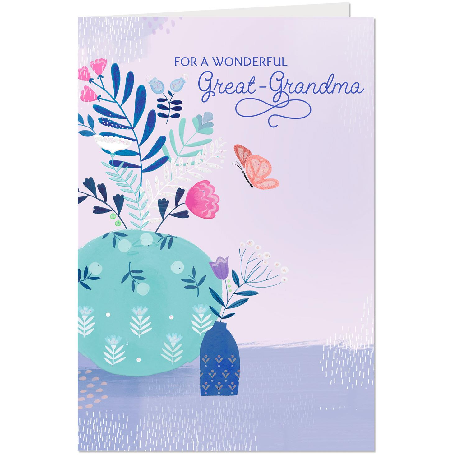 Love Laughter And Happy Birthday Card For Great Grandma