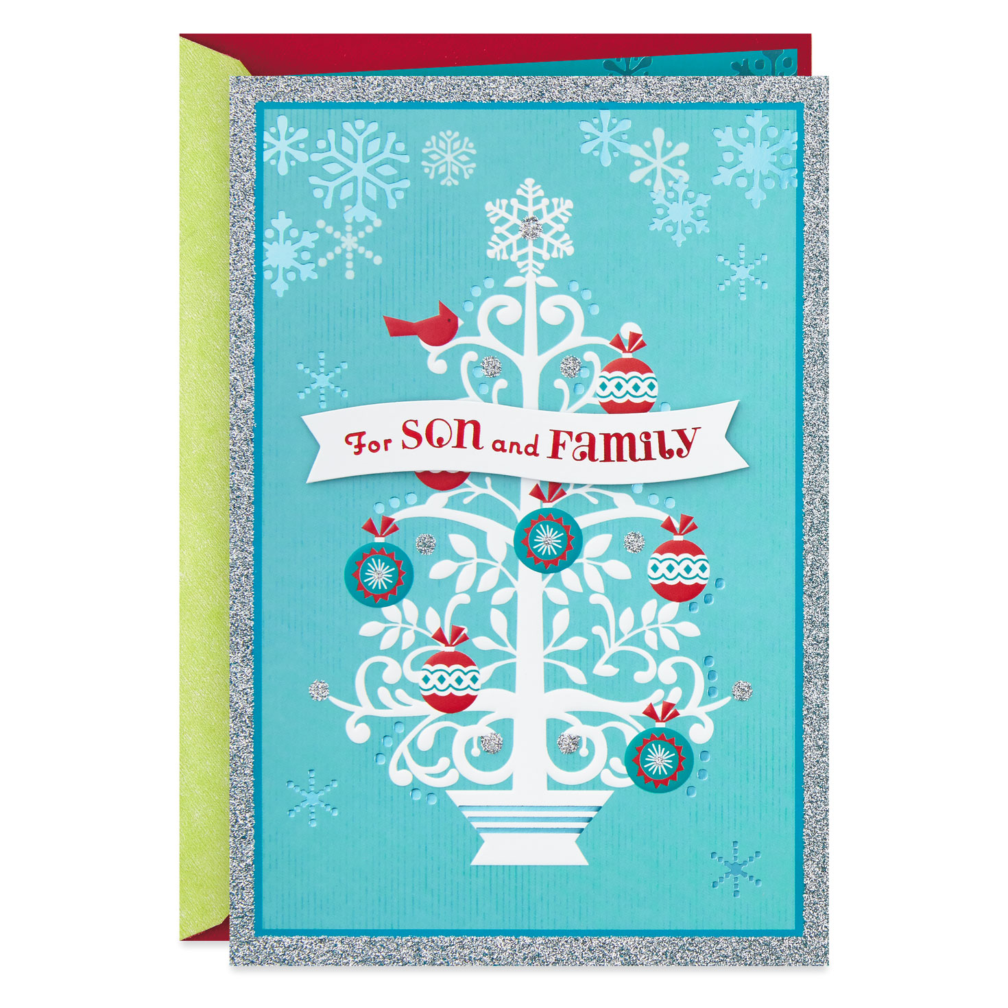 love you so much christmas card for son and family