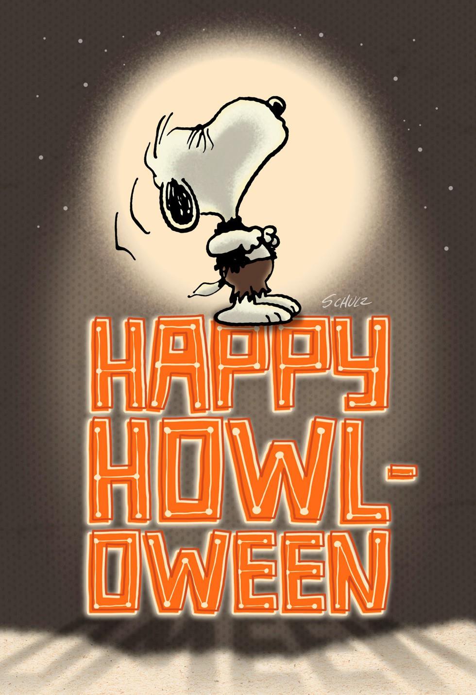 Werewolf Snoopy Howls at the Moon Halloween Card ...