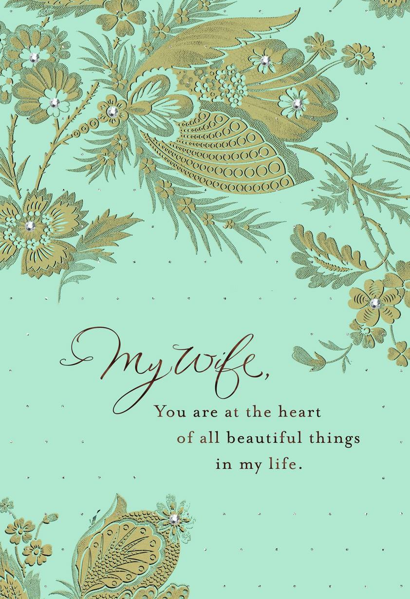 floral 25th anniversary card for wife greeting cards hallmark