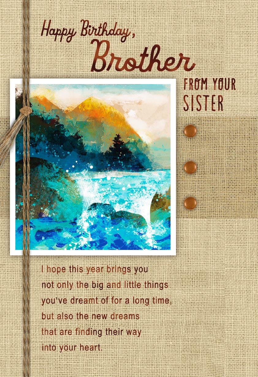 everything you wish birthday card for brother from sister baptism thank you photo cards