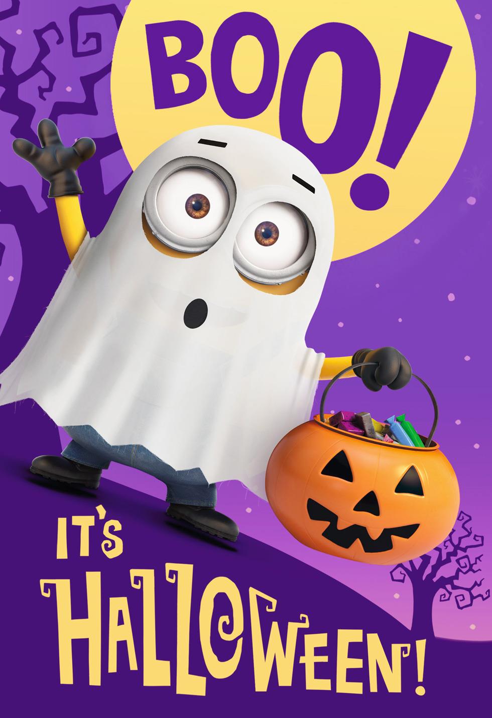 despicable me scared silly minions pop up halloween card halloween birthday ecards