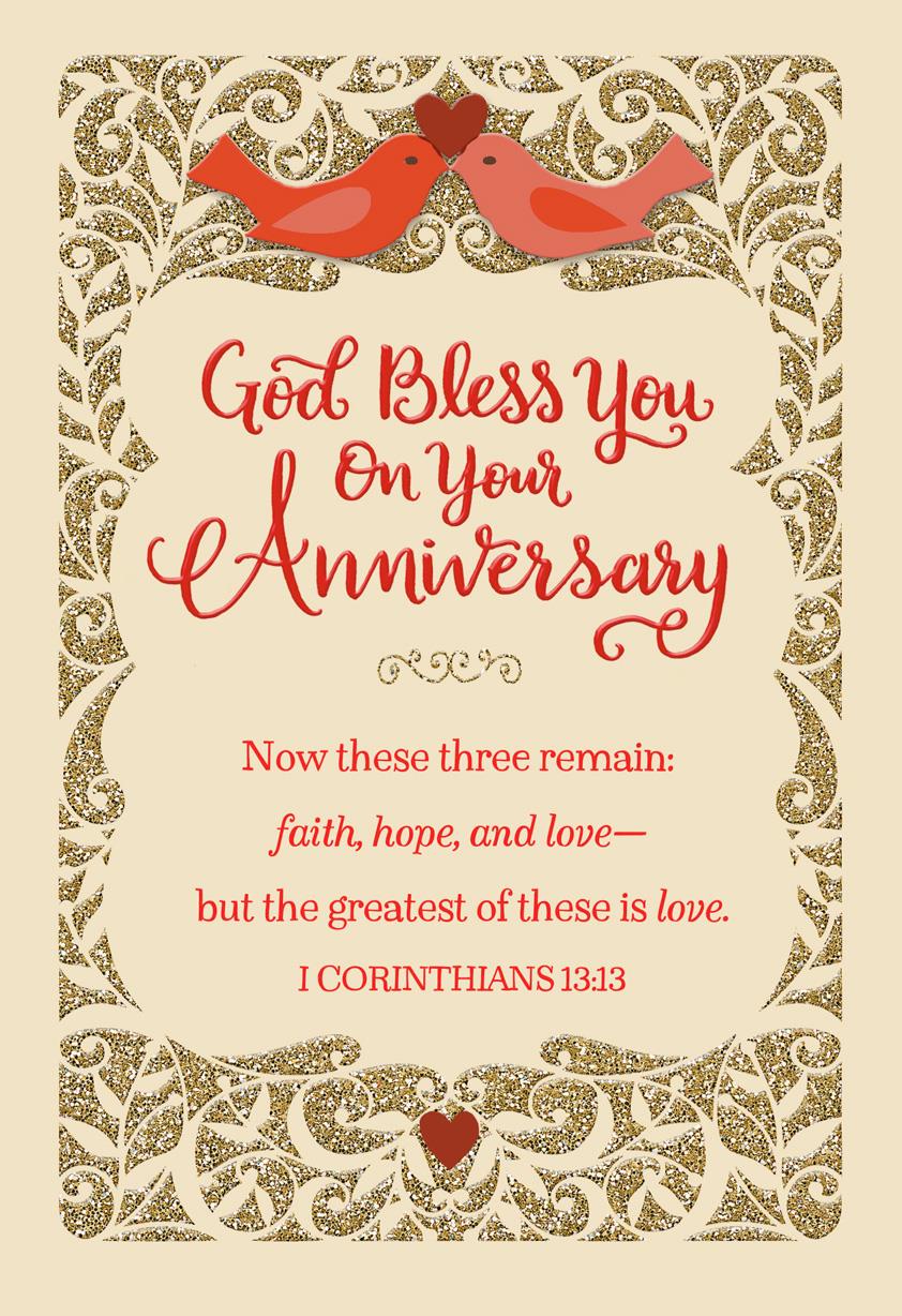 Faith, Hope and Love Religious Anniversary Card - Greeting Cards - Hallmark