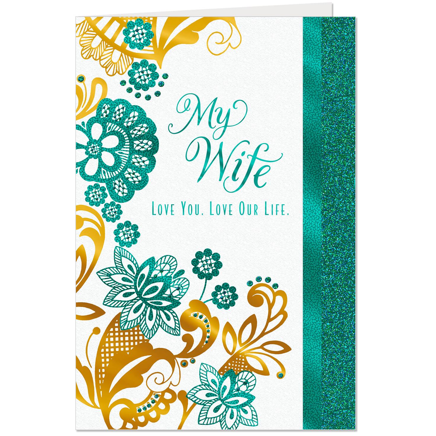 love you love our life anniversary card for wife