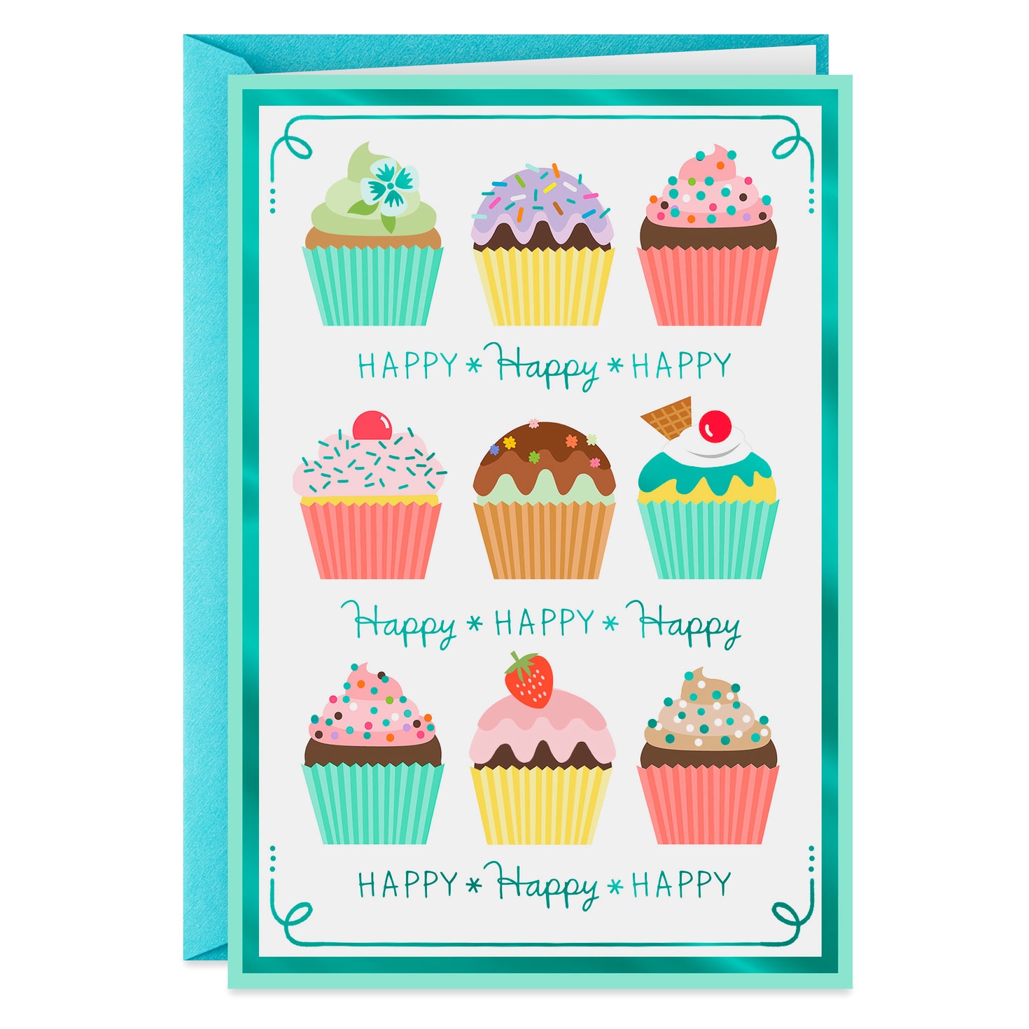 Cupcakes Hallmark Signature Funny Birthday Card 