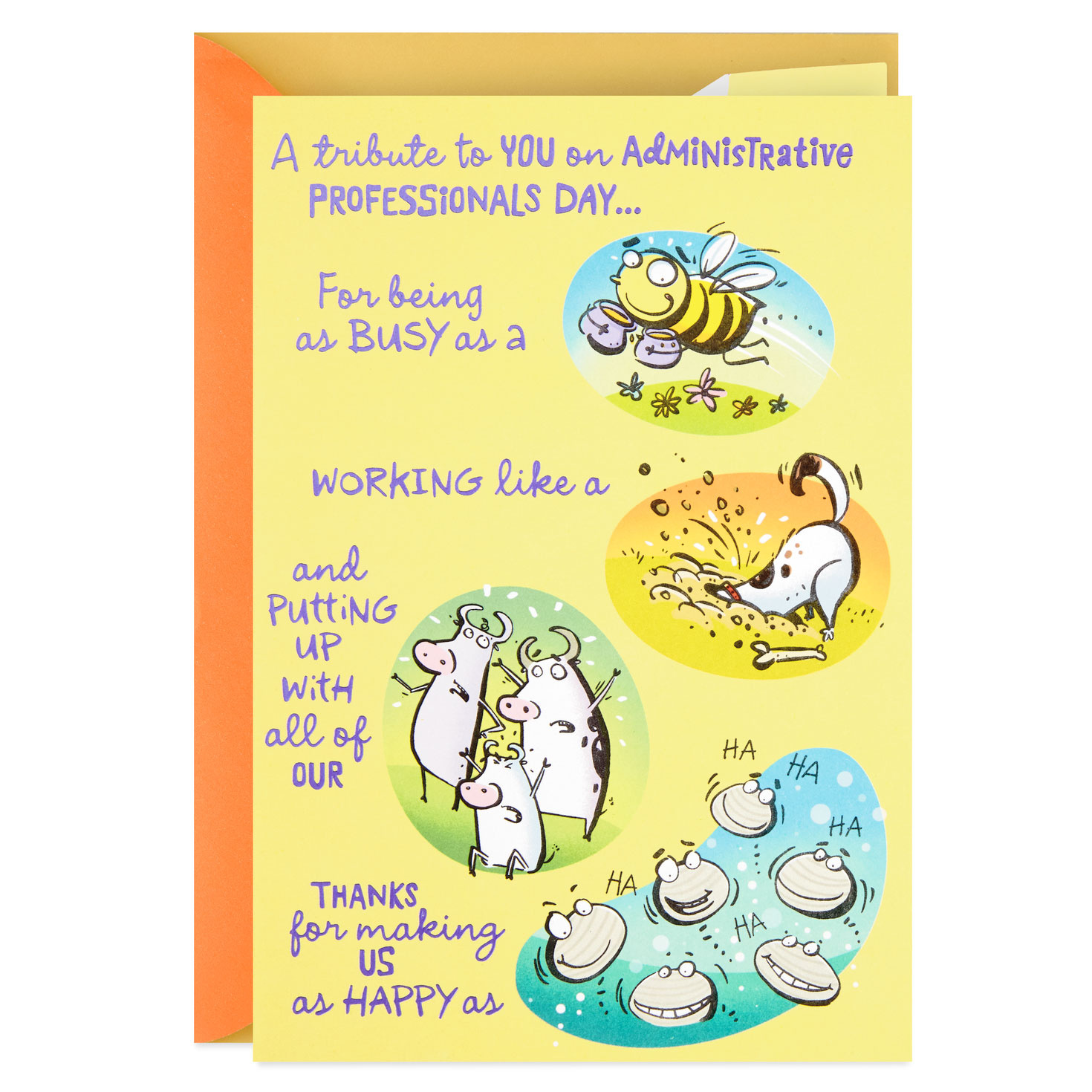 proud as a peacock administrative professionals day card