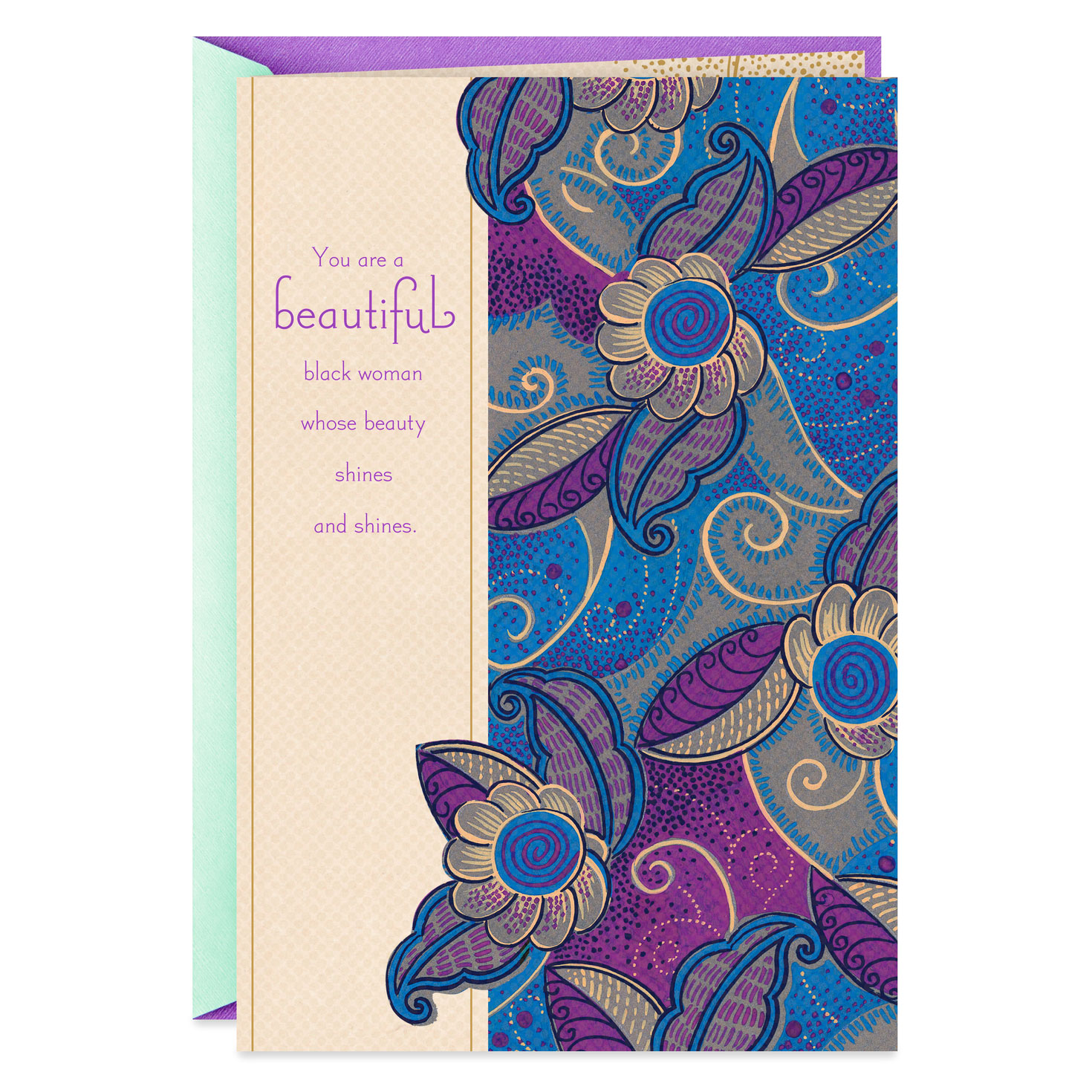 you are a beautiful black woman birthday card for sister