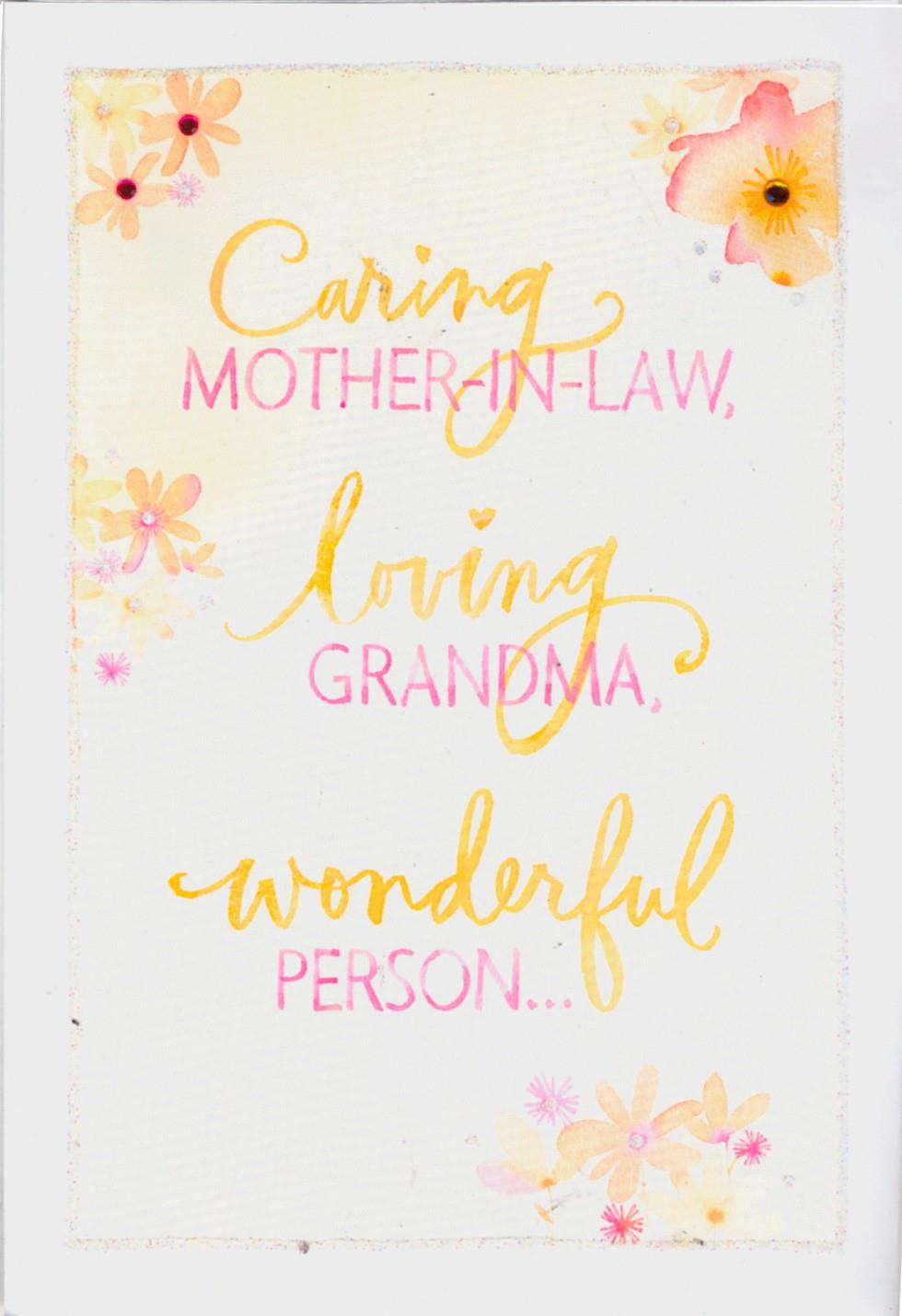 mother in law mothers day card