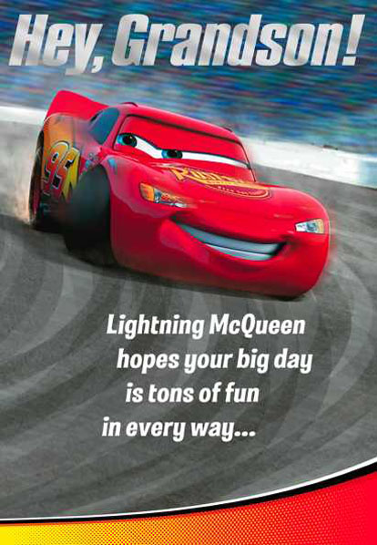 Cars Lightning McQueen and Mater Grandson Birthday Card ...