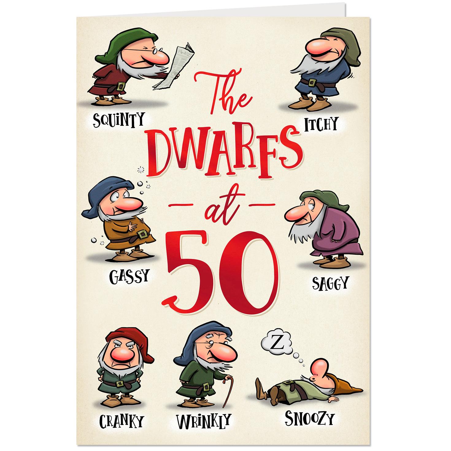 Funny Dwarfs 50th Birthday Card - Greeting Cards - Hallmark