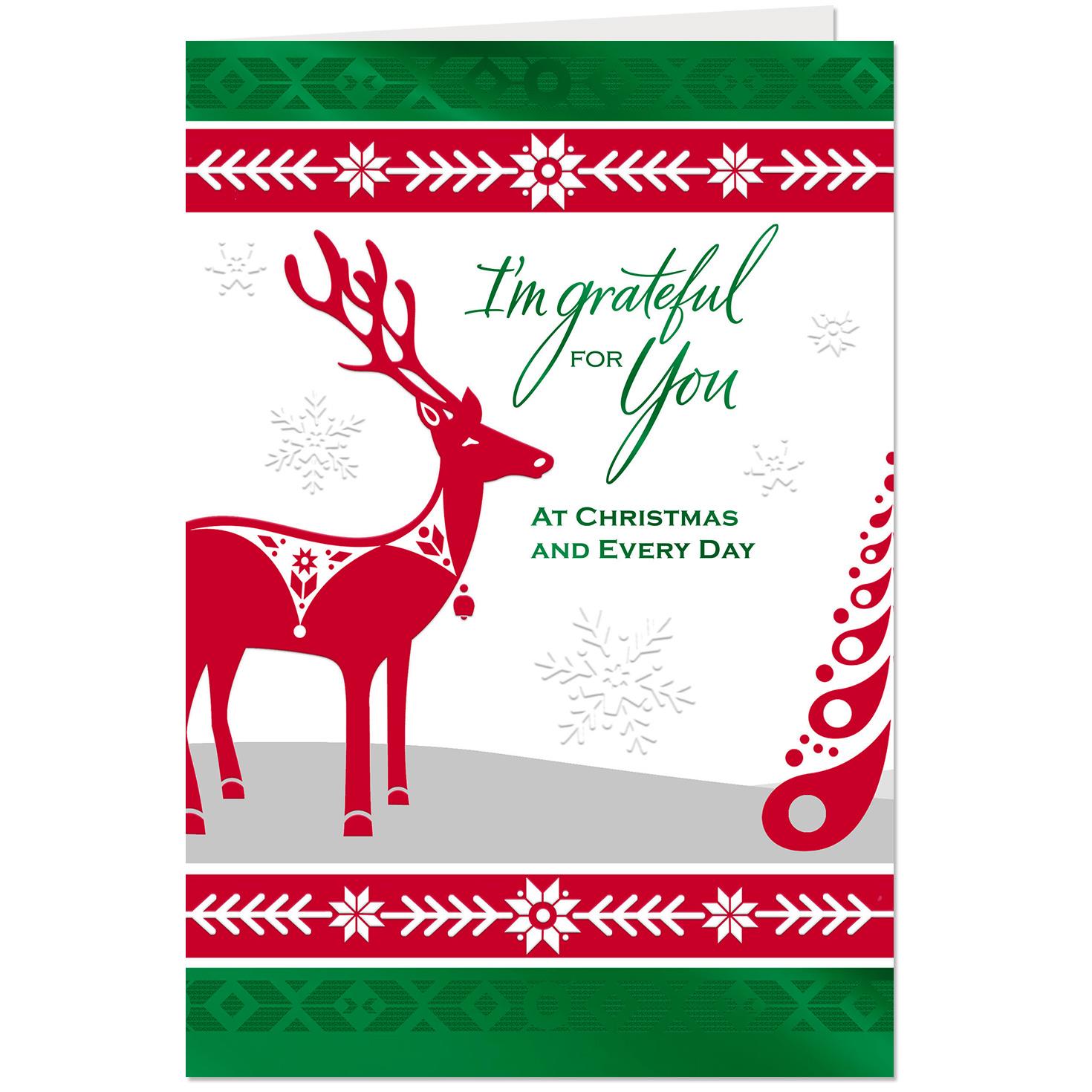 Like a Dad Grateful for You Christmas Card Greeting
