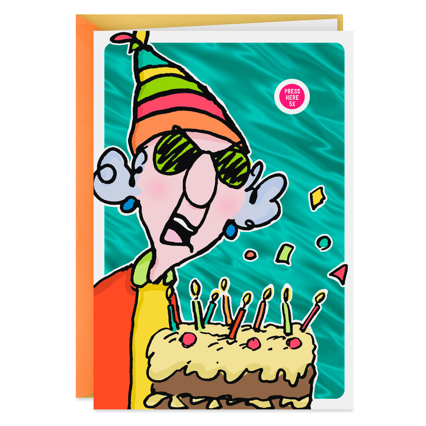 maxine™ crabby wishes birthday card with sound greeting