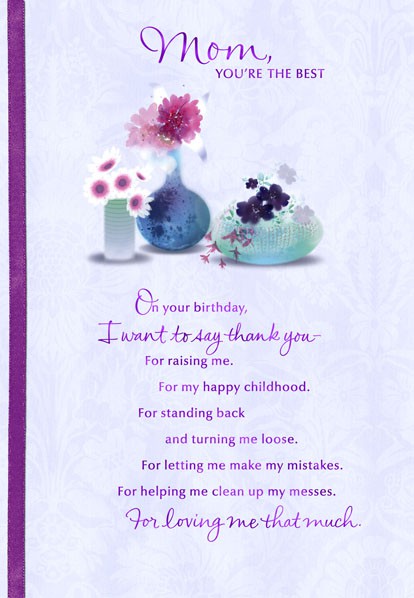 mom you re the best birthday card greeting cards hallmark