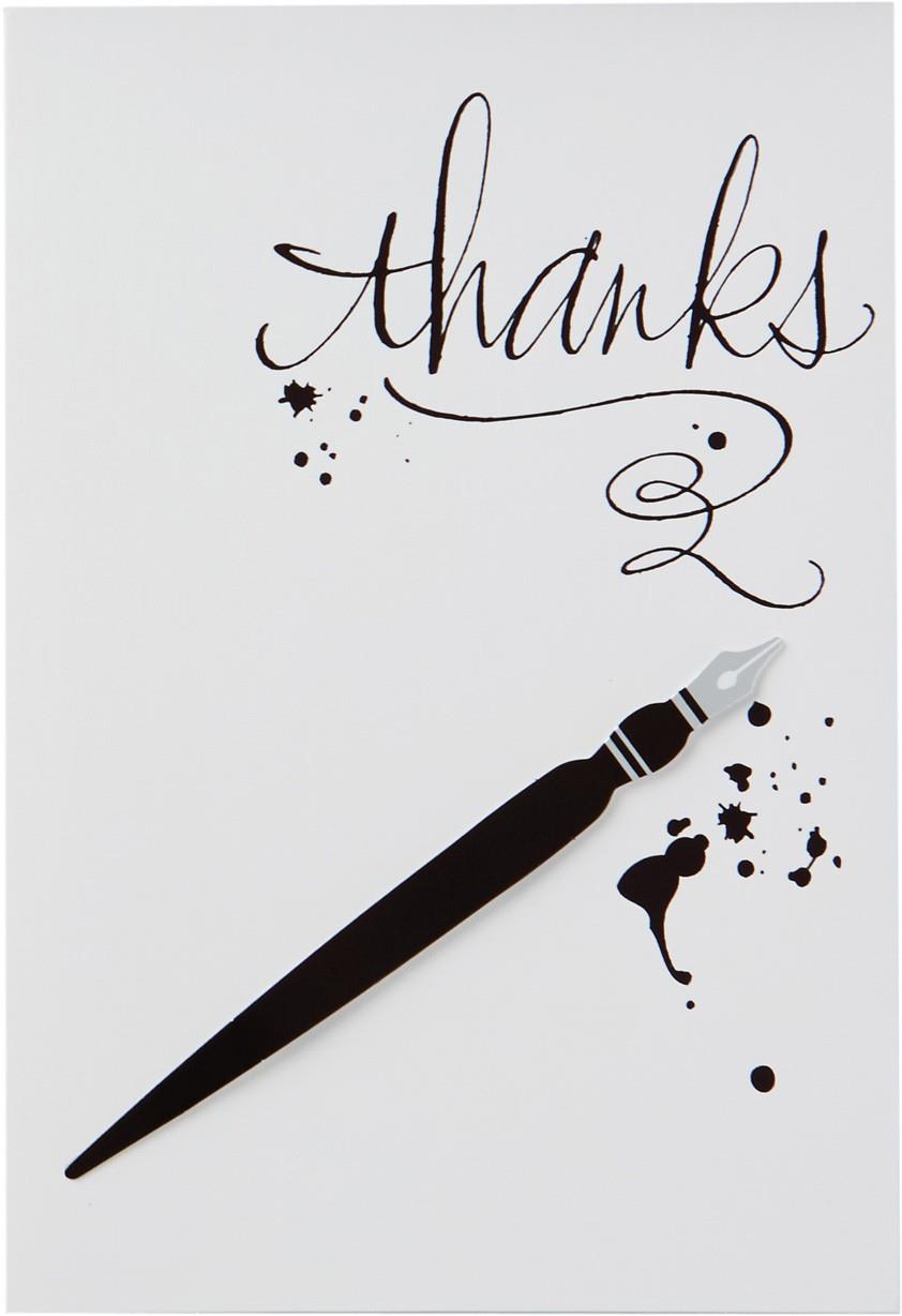 Calligraphy Pen Thank You Card Greeting Cards Hallmark Calligraphy Pen Thank You Card Greeting Cards Hallmark