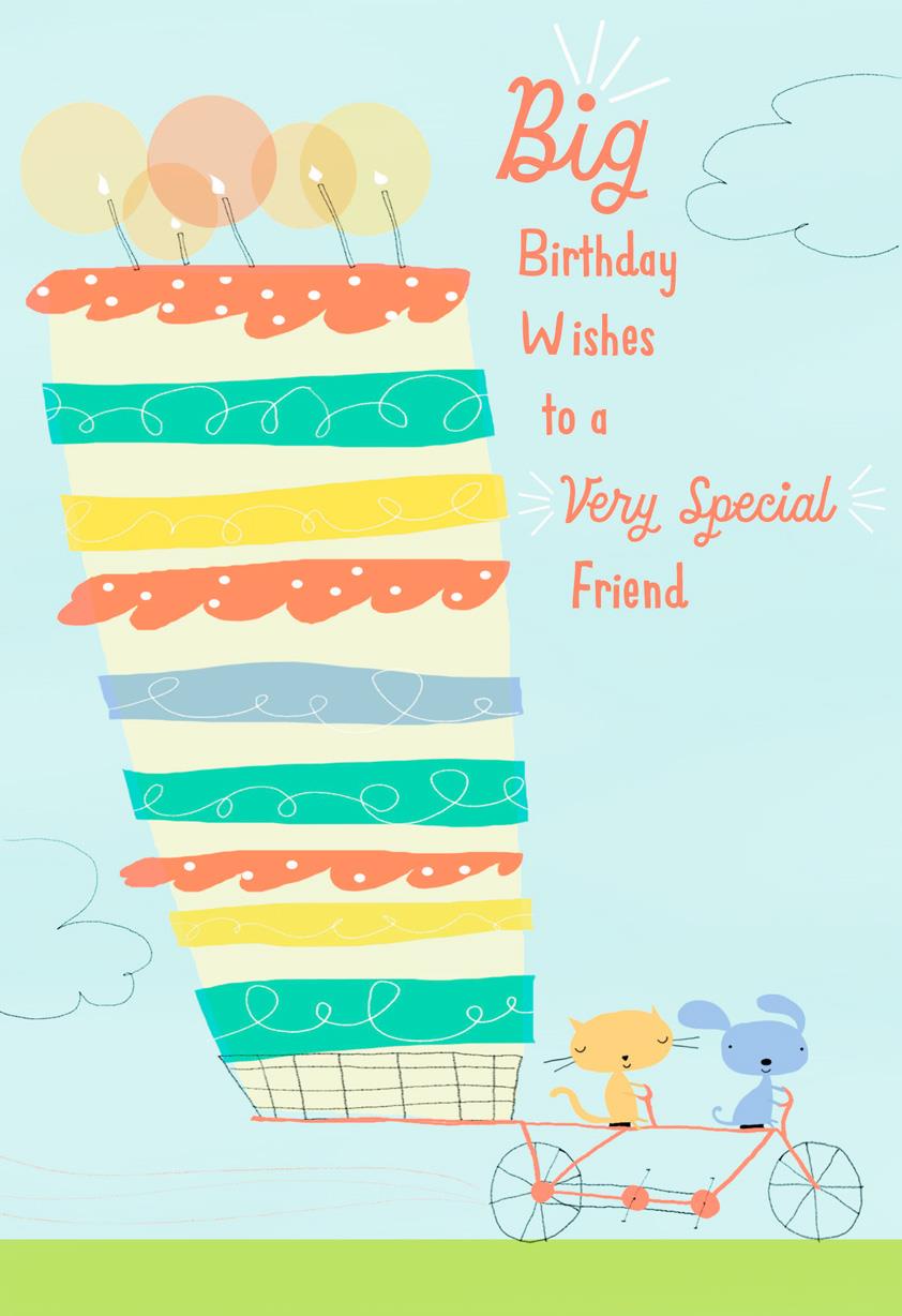 big wishes for a special friend birthday card greeting cards