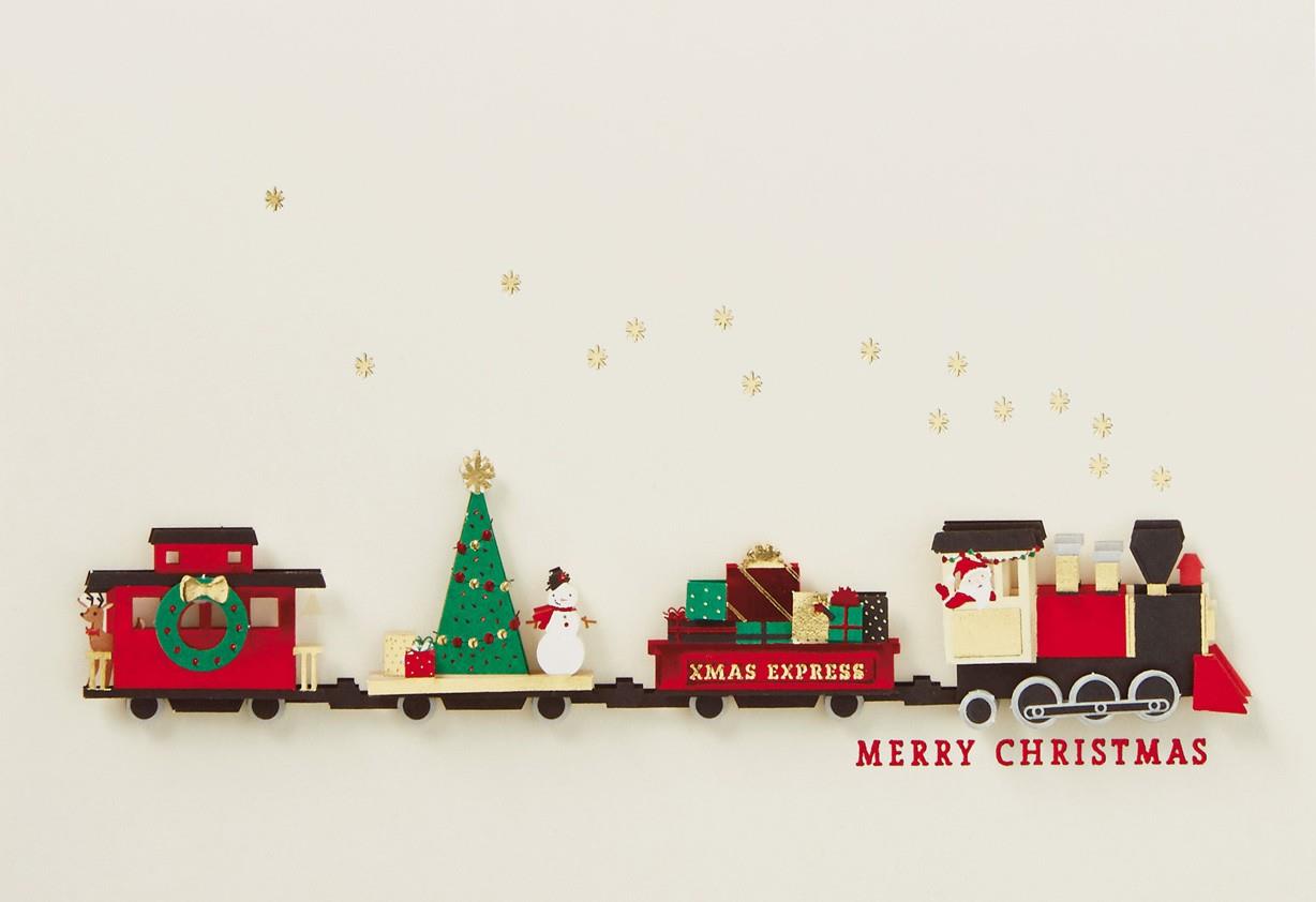 holiday train christmas card greeting cards hallmark first christmas grandparents ornament