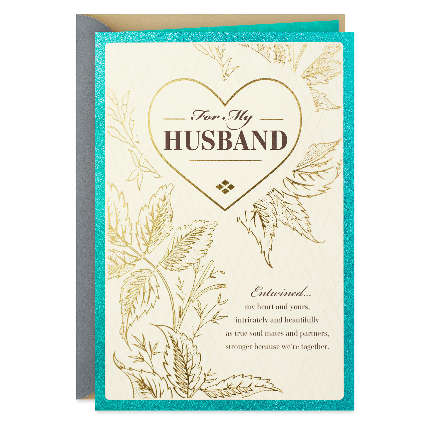 our hearts entwined birthday card for husband greeting