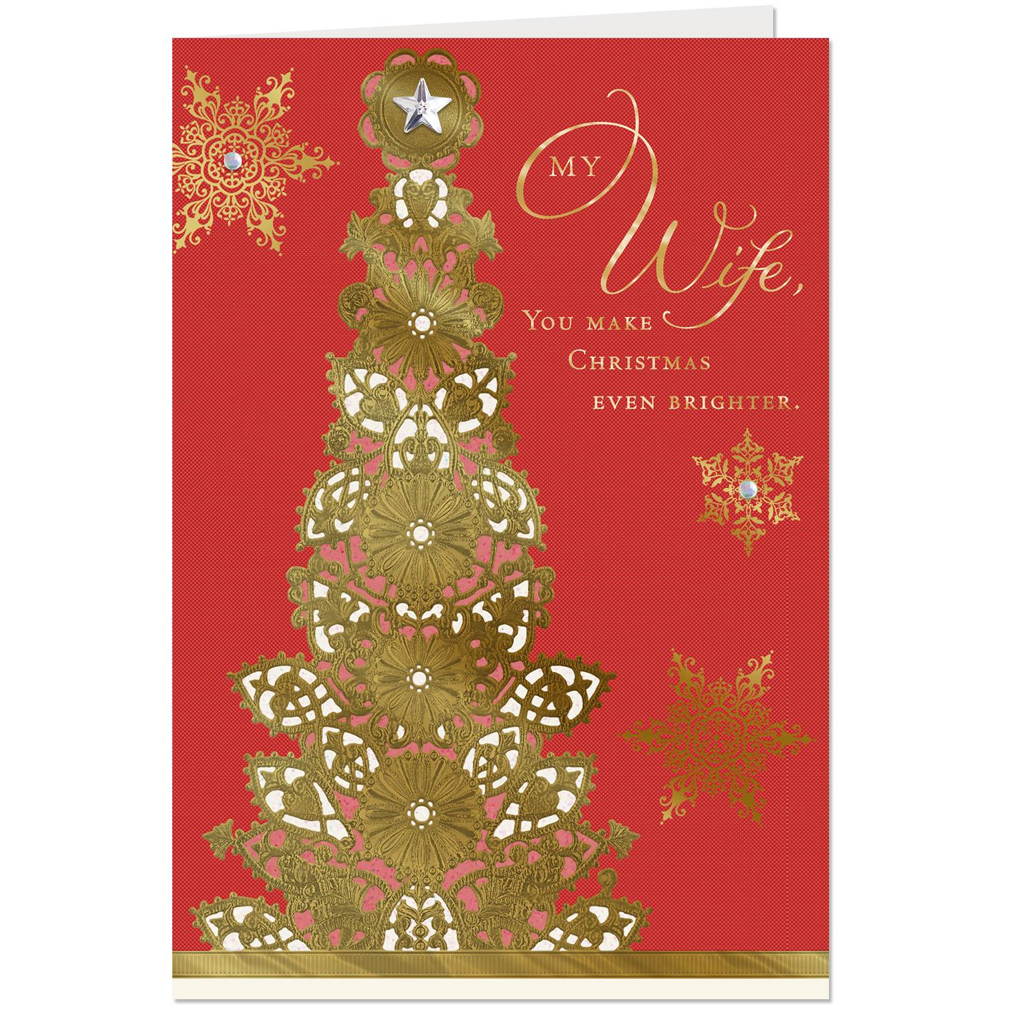 the blessings you bring to my life christmas card for wife