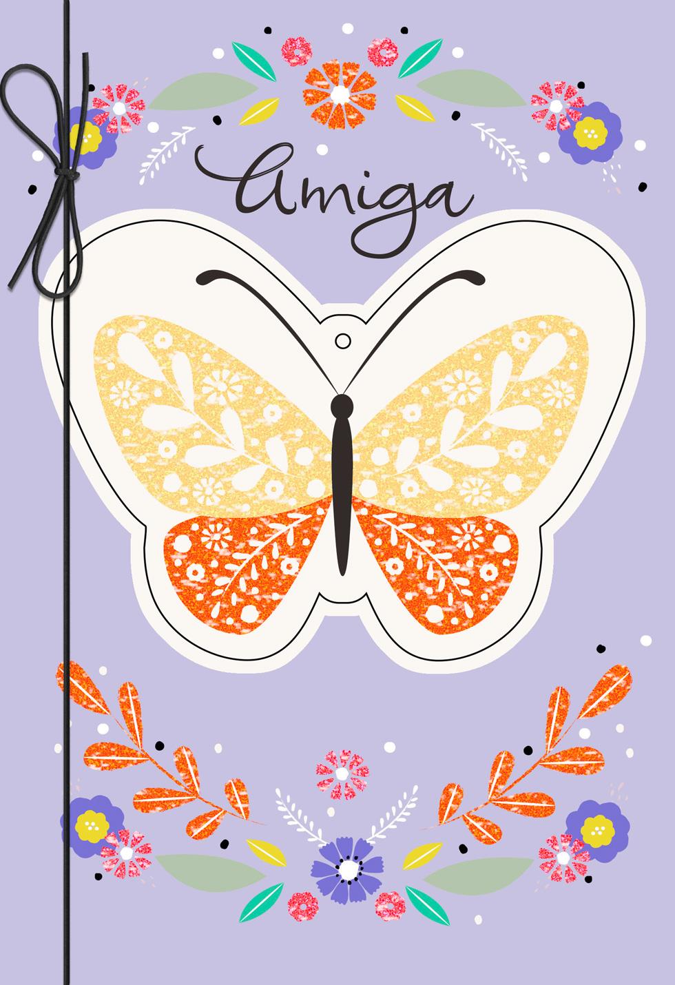 beautiful butterfly spanishlanguage mother's day card for