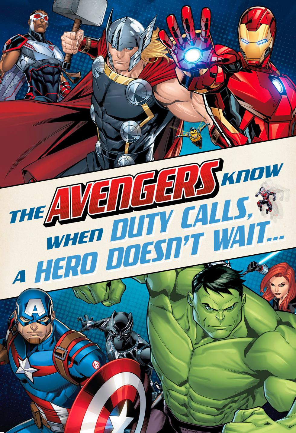 marvel avengers duty calls musical birthday card