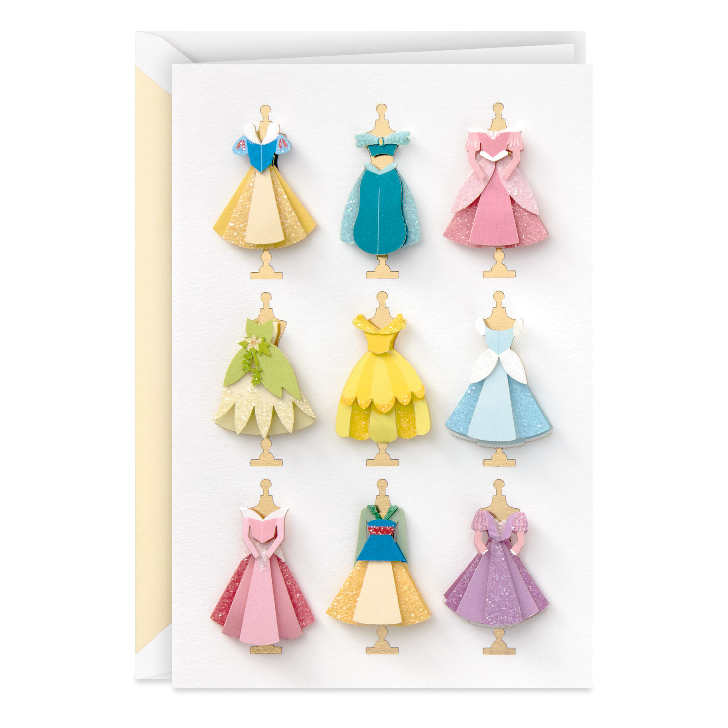 Disney Princess Dresses Blank Card ...