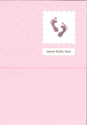 baby girl footprints congratulations card fix old skus hallmark