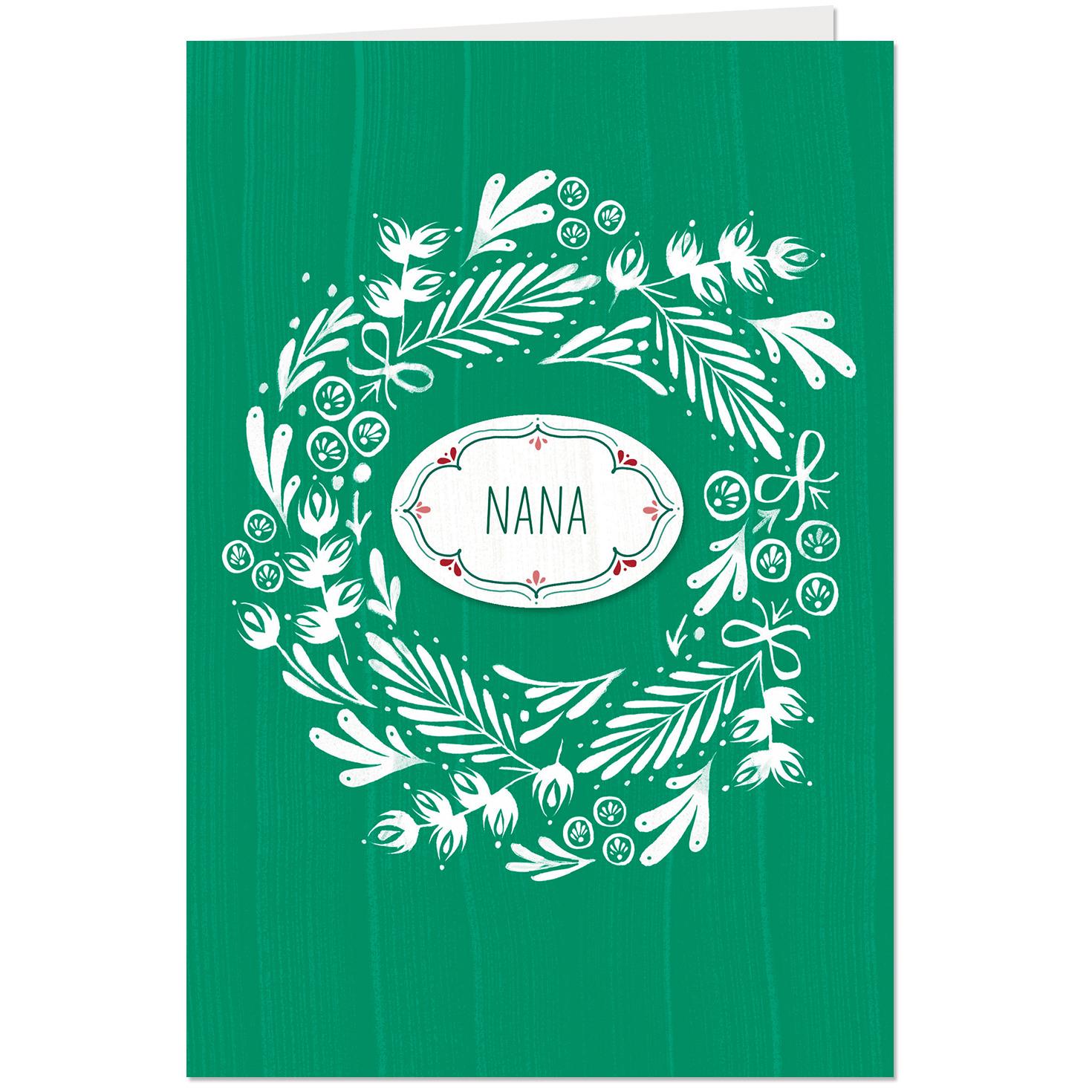 customizable christmas card with grandma name stickers