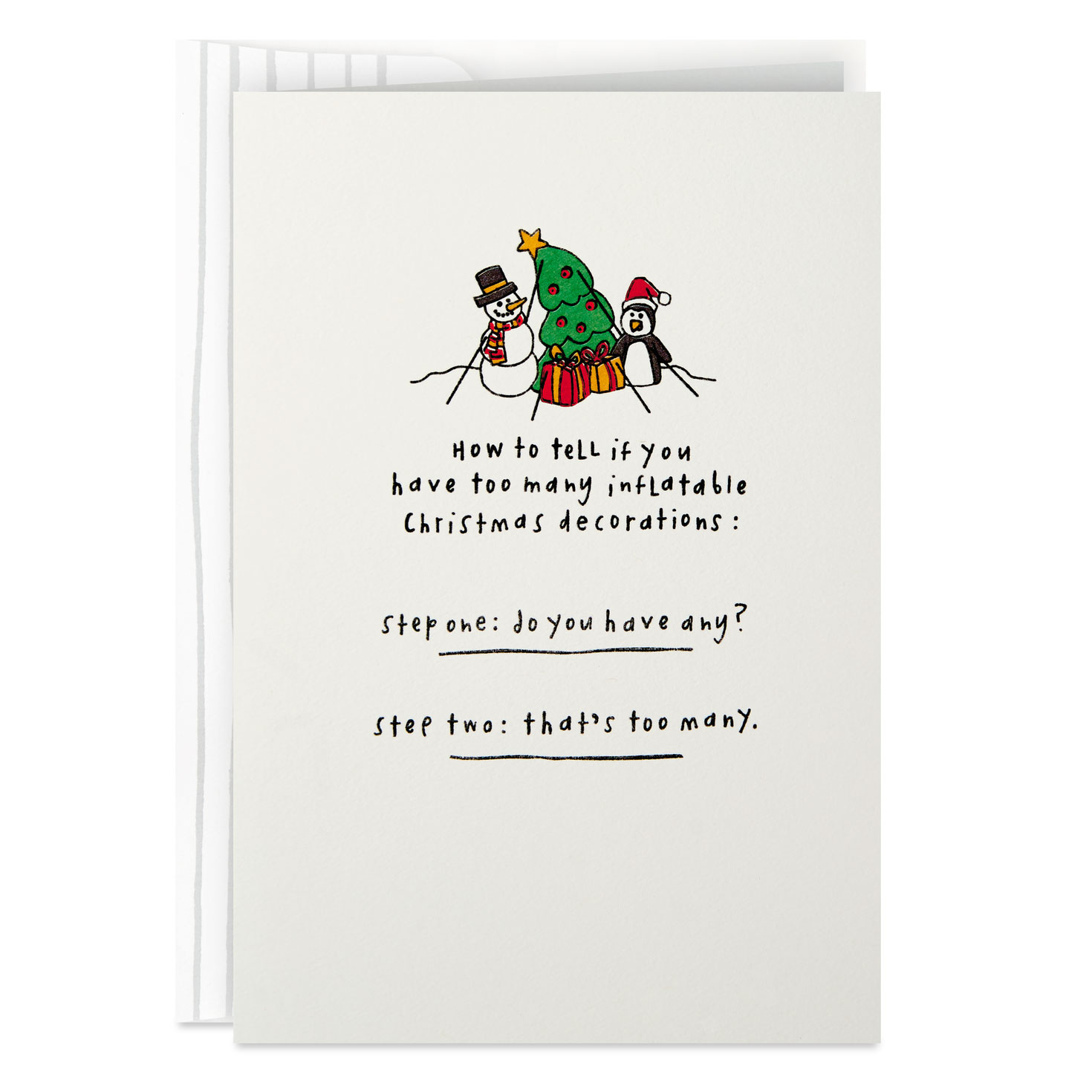 Inflatable Christmas Decorations Funny Christmas Card Greeting Cards Hallmark