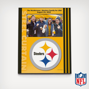 Personalize an NFL frame with your fave team.