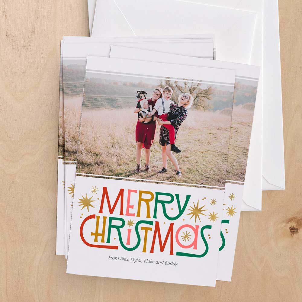 Send a smile to everyone this holiday season with personalized photo cards