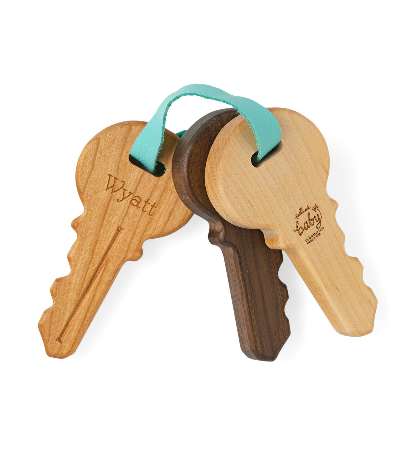 Natural Wood Teether Keys