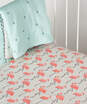Pink Flamingos Fitted Crib Sheet image number 1