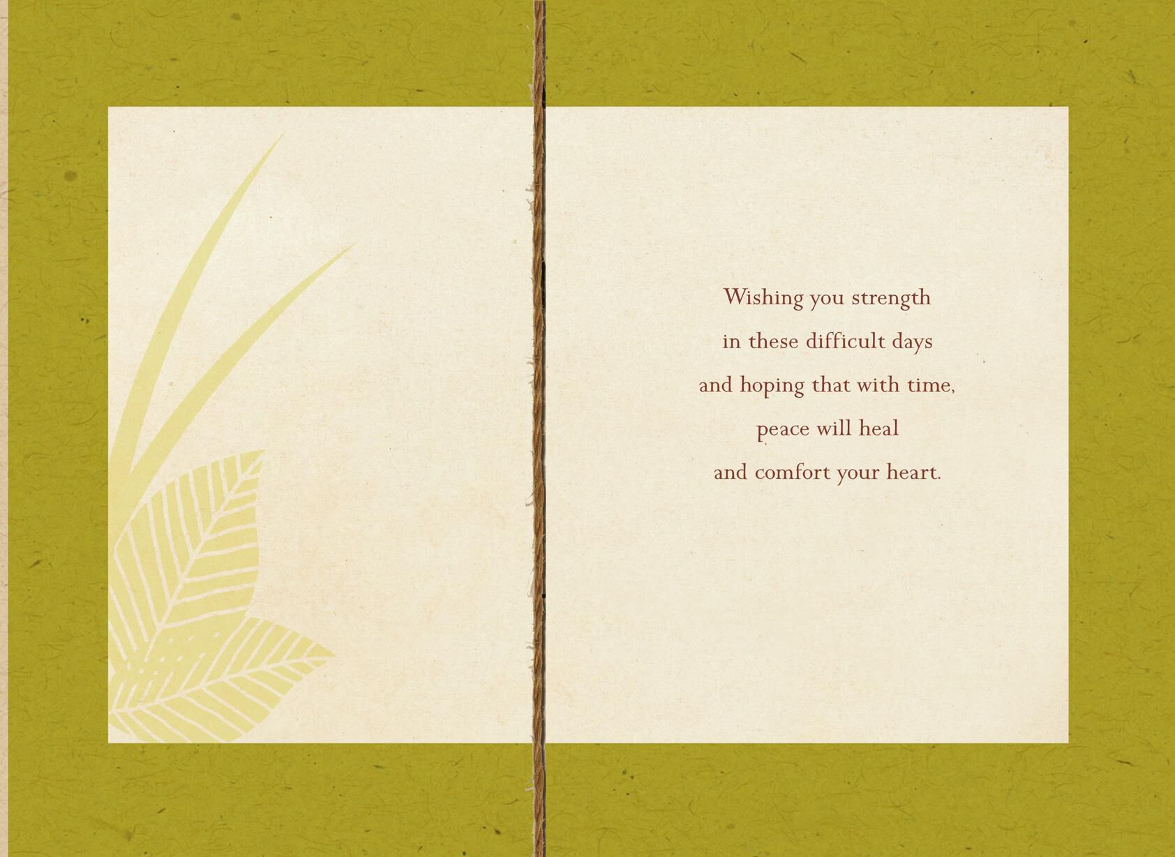 Peace and Comfort Sympathy Card
