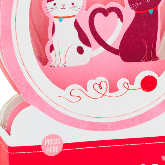 Love You Snow Globe Musical 3D Pop-Up Valentine's Day Card With Motion, , large image number 4