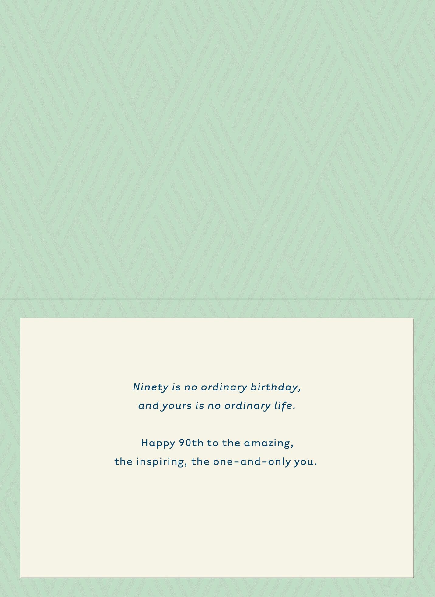 Green and Blue 90th Birthday Card